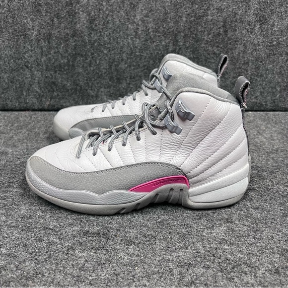 Nike Other - Nike Air Jordan 12 Retro Wolf Grey Vivid Pink 510815-029 GS Sz 5Y